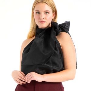 Eloquii Sleeveless Bow Blouse